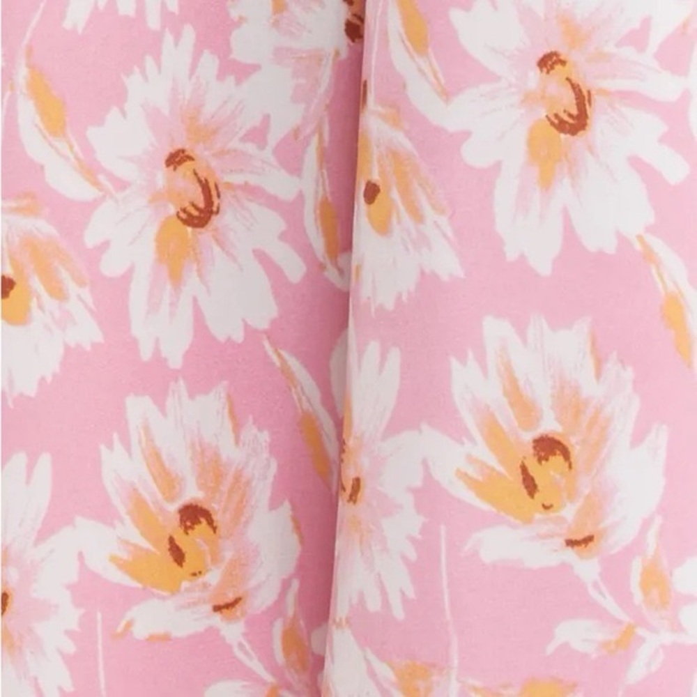 Charles Henry Pink Floral Wrap Mini Dress - Picture 6 of 14